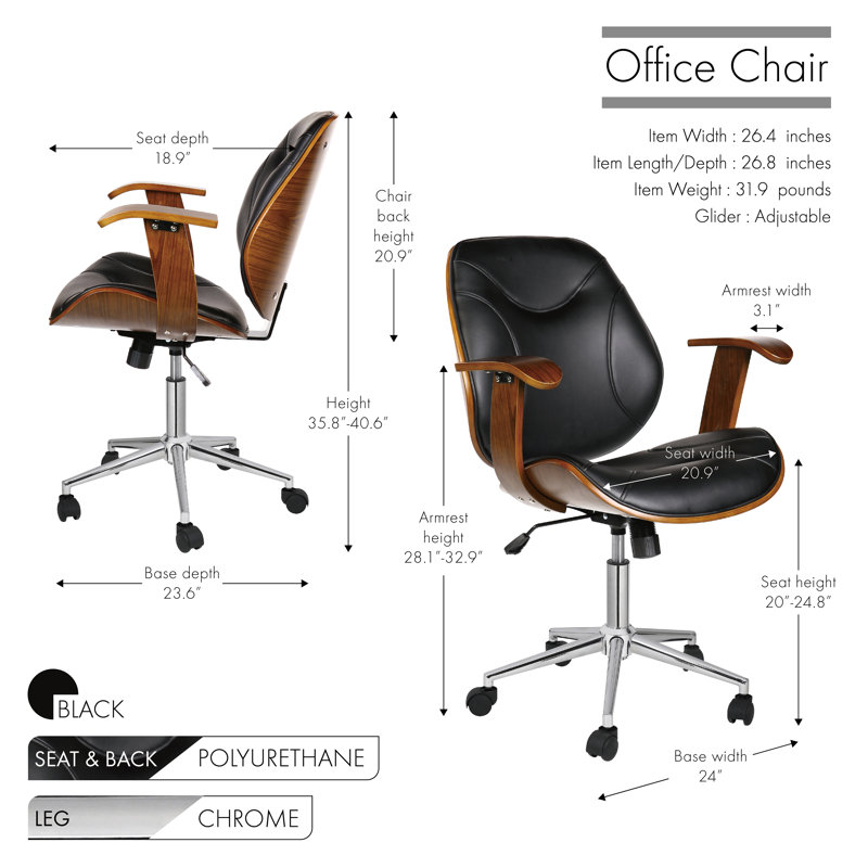 Venito Task Chair, Black