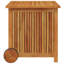 Dakota Fields Ariam 60cm W Water Resistant Acacia Solid Wood Deck Box with Wheels in Brown