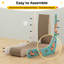 L-shaped Cat Scratcher Double-sided With Spring Toy