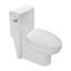 Toilette monobloc en céramique à une chasse avec siège cloisonné