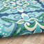 Tapis d'intérieur / extérieur à motif floral bleu / turquoise / vert / blanc Deltana-23970708