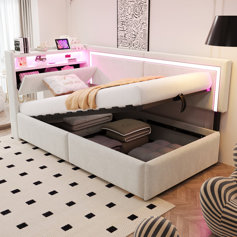 Bed, Beige