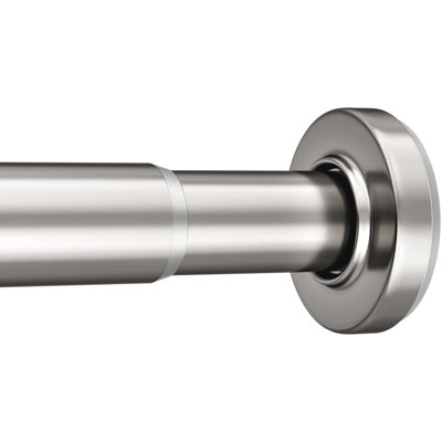 Spring Tension Shower Curtain Rod Heavy Duty Tension Rod Rust Proof Bathroom Curtain Rod Adjustable No Drill Easy Segmented Installation Nickel