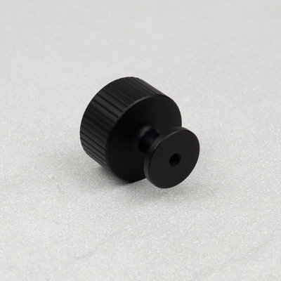 Matt Black Reeded Knob