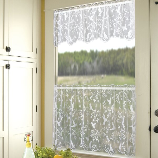 Gracie Oaks Amalie Scalloped Cafe Curtain In 