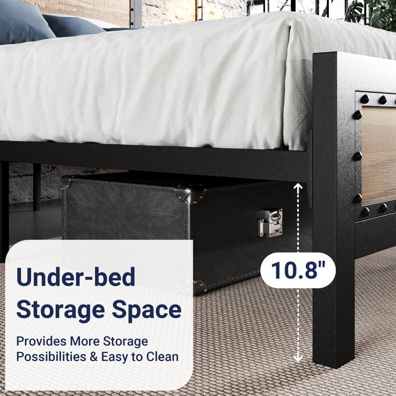 Avyanna Platform Bed, Gark Brown, Queen