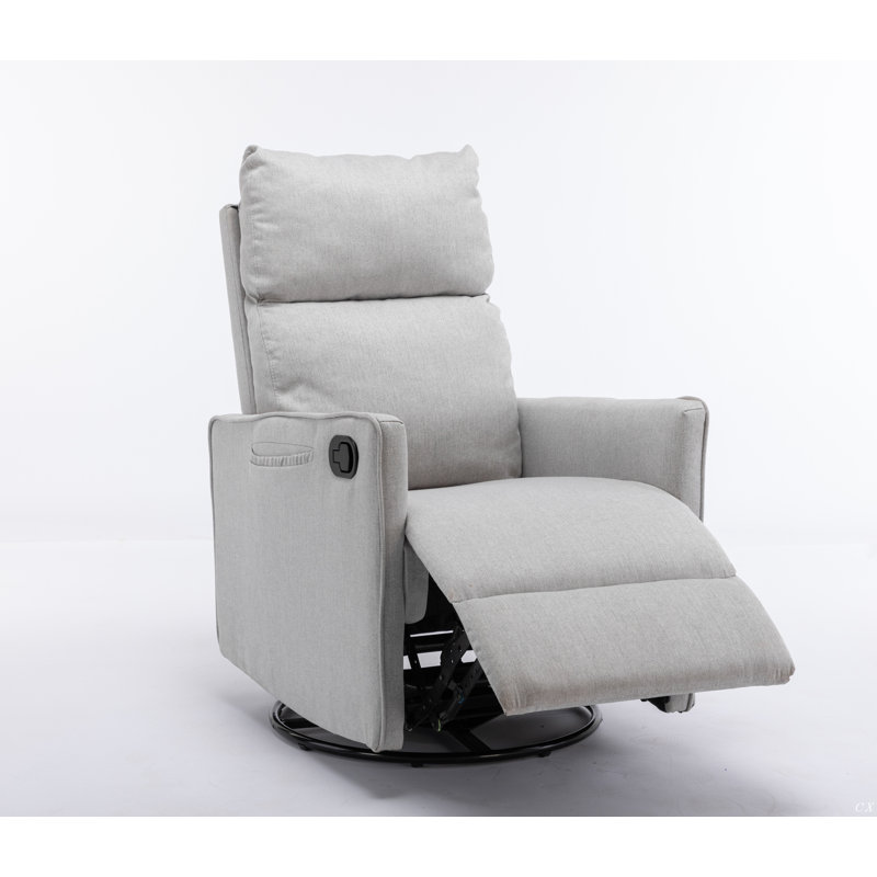 Fauteuil inclinable et pivotant, Coton gris pâle