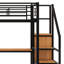 Lit mezzanine en métal avec bureau-2122844899