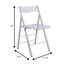 Chaise d'appoint pliante en acrylique Tabris Modern-1608004595