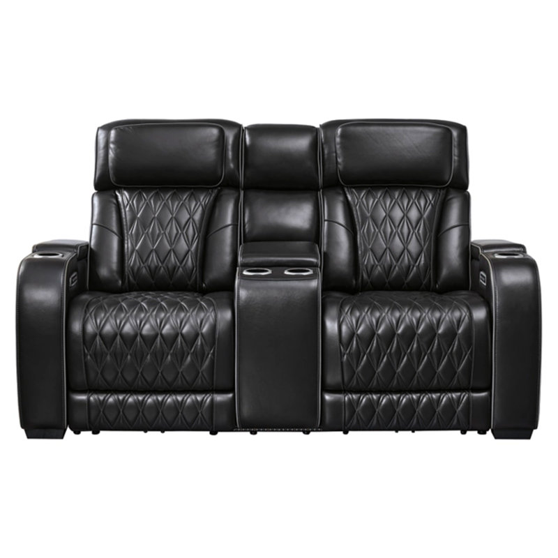 Boyington Upholstered Sofa, 44.5" H x 75" W x 40" D, Black