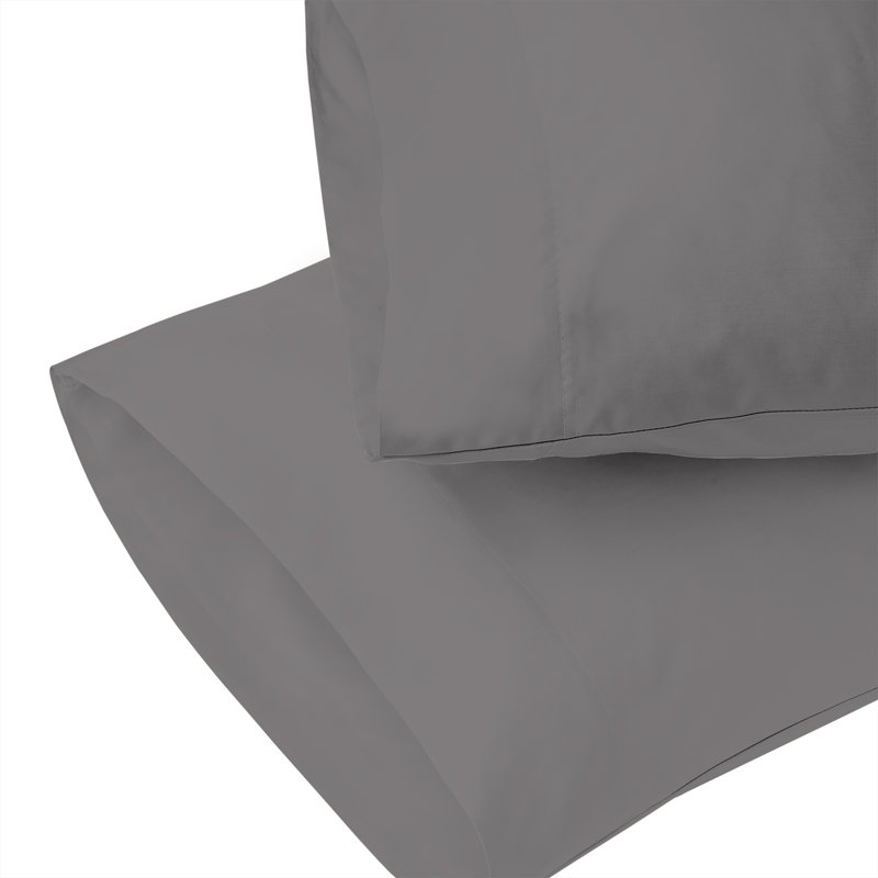 100% Cotton Ultra-Light Pillowcases, Twin, Dark Gray