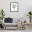 Elegant Blue Geranium Sprig Brown Framed Floater Canvas Wall Art, design by Carol Robinson-297643559-297643558