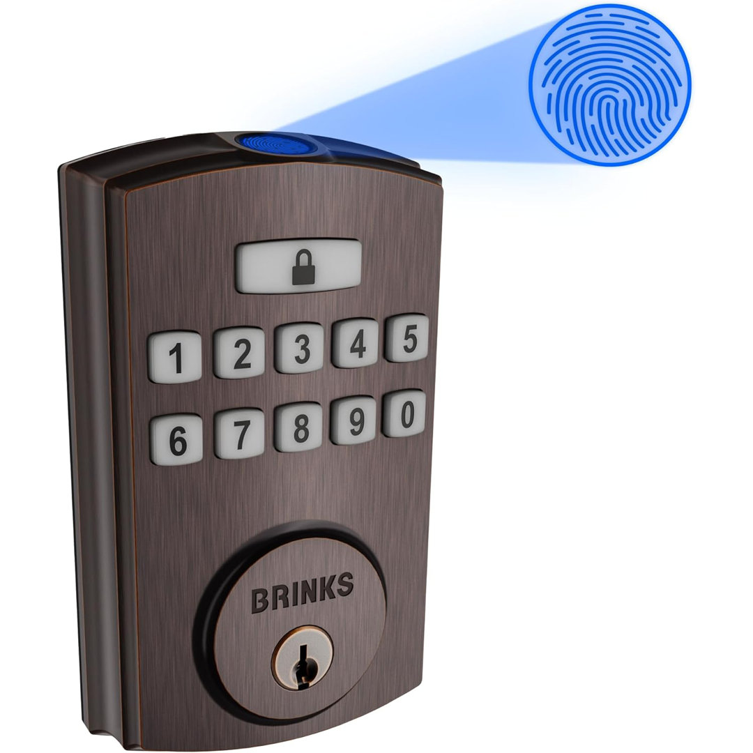 Brinks Electronic Fingerprint Deadbolt Brinks 