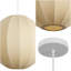 Luminaire suspendu en forme de lanterne réglable scandinave 1 lumière en métal avec abat-jour cocon côtelé 16 po Sia-637972035