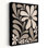 Crème, floral moderne I - ferme moderne monochrome avec fleurs beige et fond noir