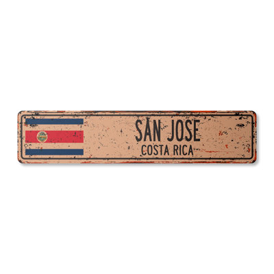 San Jose Cr Street Sign Heavy Duty Plastic 4" X 18"