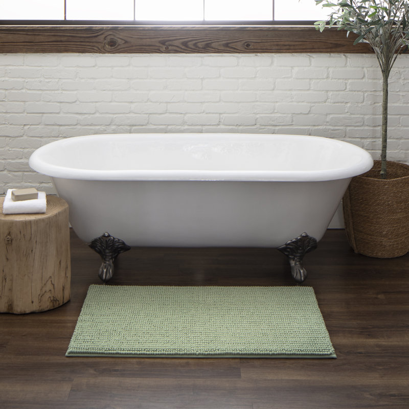 Tapis pour salle de bain Wagnon, L 27 po x L 45 po, Origan