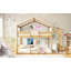 Lit simple superposé en bois avec tente-264933300