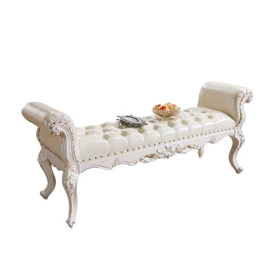 Banc rembourré en similicuir American Bed