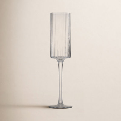 Elle Ribbed Champagne Flute