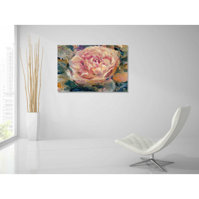 Art mural en verre rouge «Floral in Bloom IV» par Tim O'Toole, Red Barrel Studio®