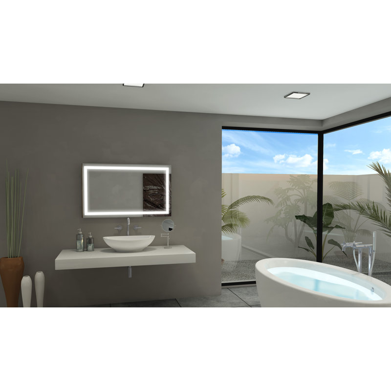 Harmony 30x45 Frameless Rectangular Illuminated Vanity Mirror