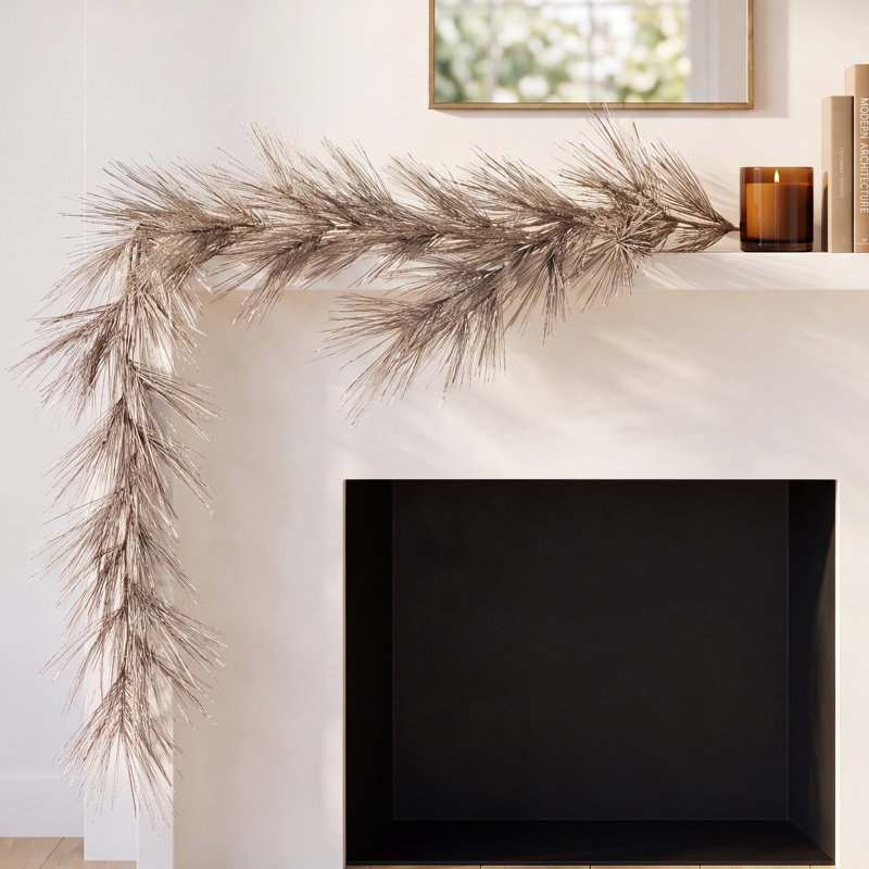 48" Glitter Long Needle Pine Garland