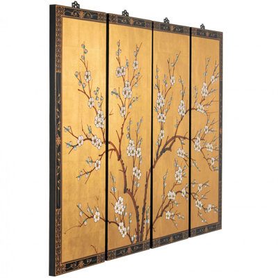 Cherry Blossom 36" H x 12" W 4 - Piece Wall Décor