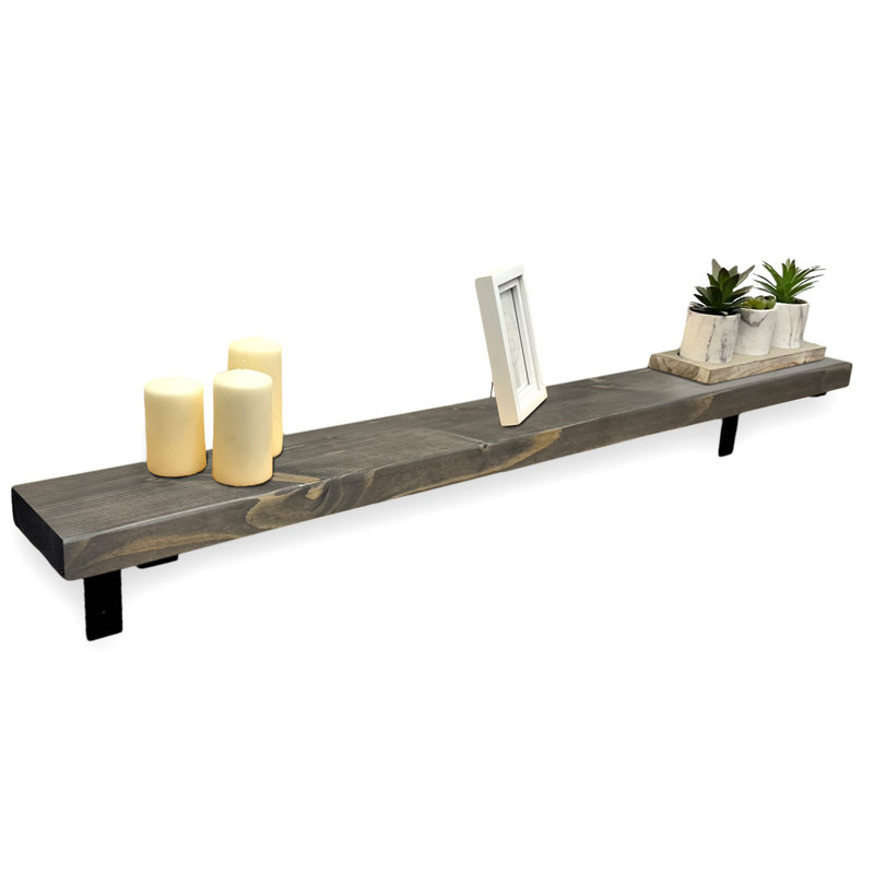 Ryesha Wood Radiator Shelf, 4.5cm H x 130cm W x 14.5cm D, Driftwood