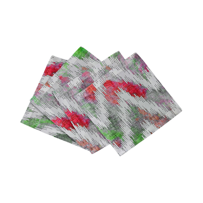 Chevron Cotton Sateen Cocktail Napkins, Holiday