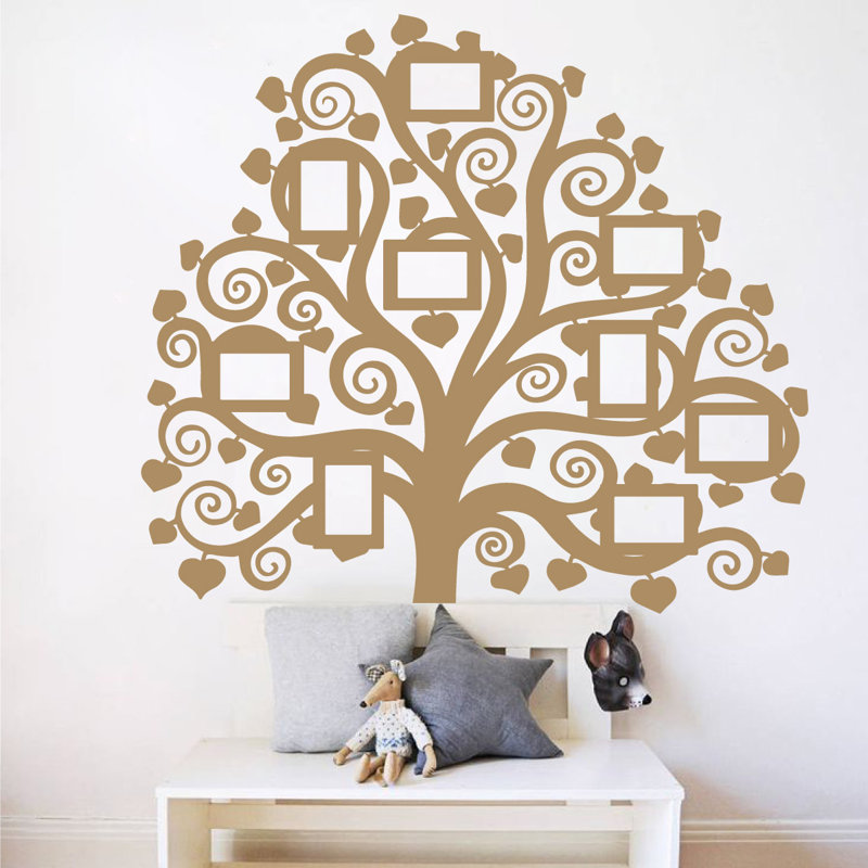 Décalcomanie murale images arbre familial, Brun pâle