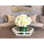 Peony Arrangement in Glass Vase with Grass-50368380
