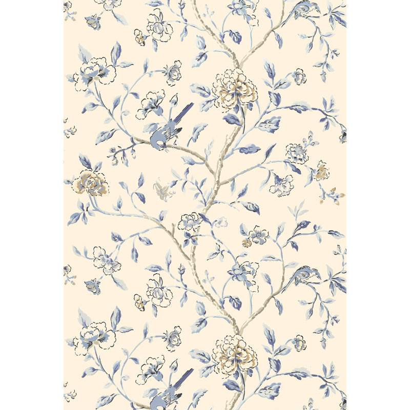 Annabelle Vine Wallpaper, Porcelain
