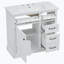 Meuble-lavabo de salle de bain avec lavabo, tiroir fonctionnel, tablette de porte-667451446