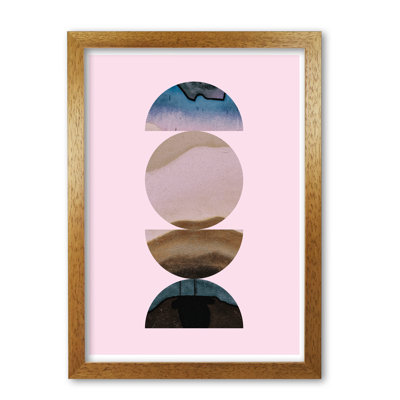Abstract Circles Pink Background - Print