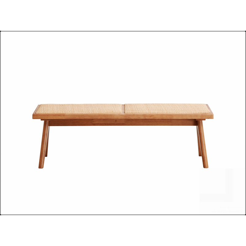 Velentina Rattan & Natural Finish Bench
