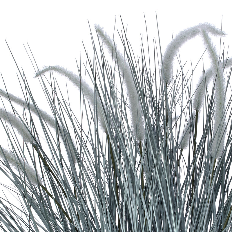 Herbe artificielle 38 po dans un pot