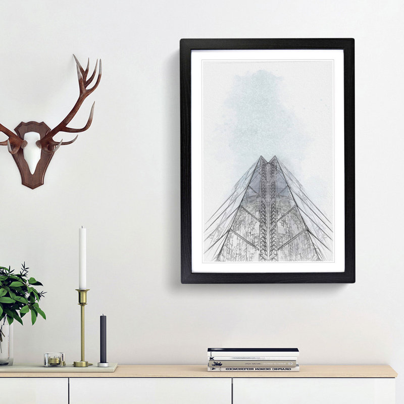 Sketching the Architecture Vol.55 - Picture Frame Drawing Print, Black Framed, 87cm H x 62cm W x 2cm D