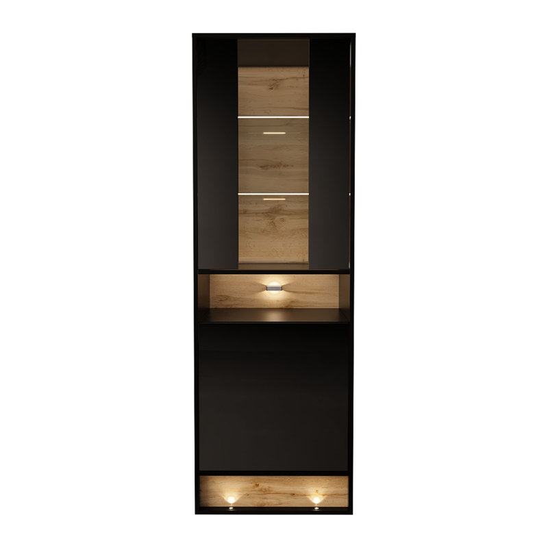 Aronoff Display Cabinet, Black Gloss