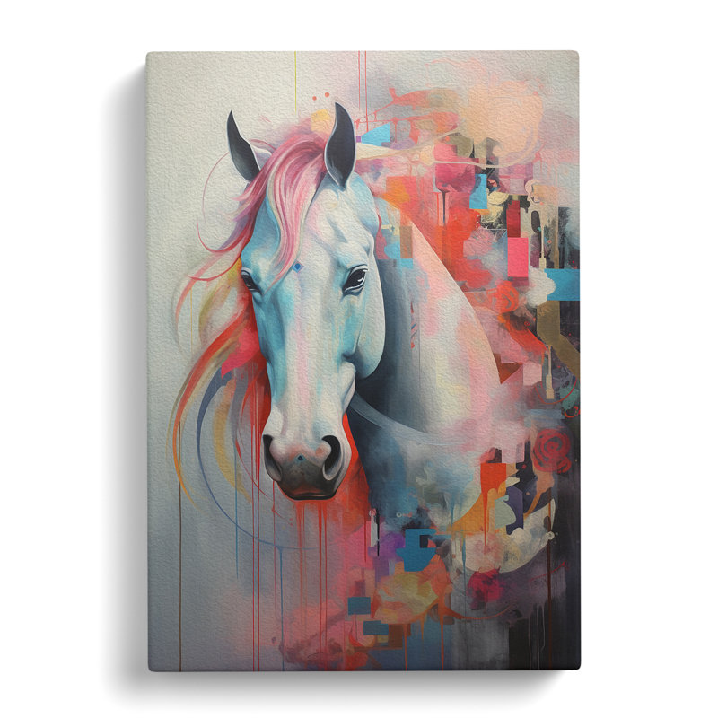 Pony Contemporary - Wrapped Canvas, 60cm H x 40cm W x 3cm D