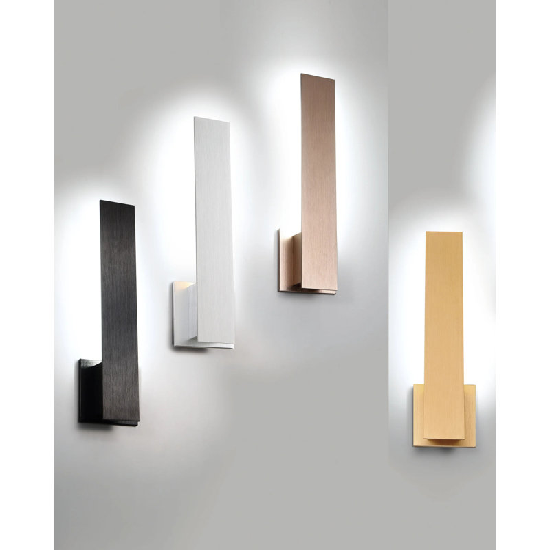 Annette Gold Finish Dimmable LED Wall Sconce with White Shade