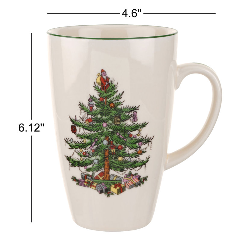 Spode Christmas Tree Latte Mug 22Oz