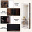 Armoire à bijoux en miroir avec miroir pleine longueur et 2 lumières DEL internes-232388045