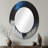 Blue Black Astrology Cosmic Balance Libra - Blue Oval Wall Mirror Decor-1136135468