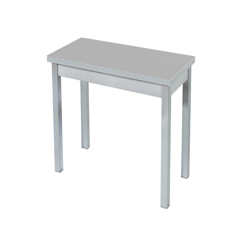 Dhima Glass Top End Table, Grey
