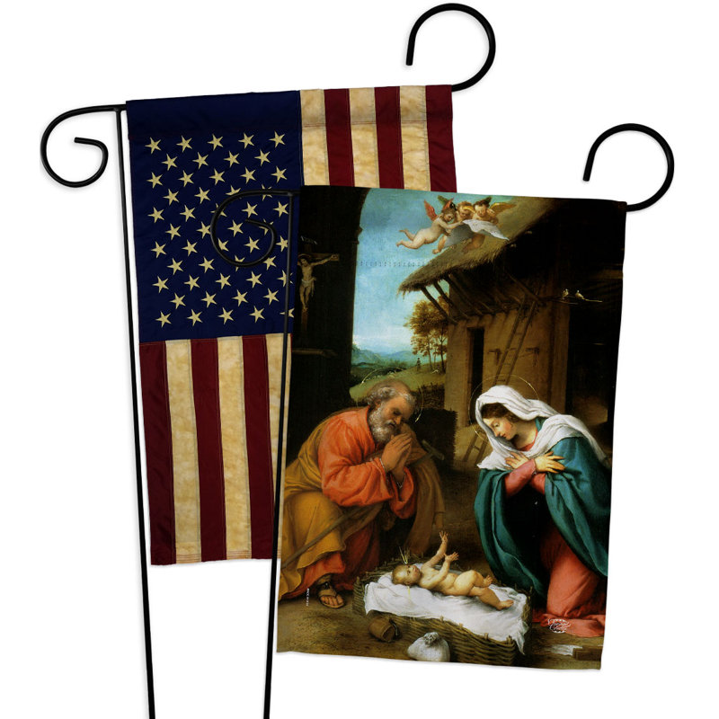 Drapeau de jardin 2 côtés en polyester 18,5 x 13 po