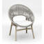 4 Seats 5 Pcs Grade-A Weathered Teak Wood Dining Set: 60" Sema Round Table And 4 Robas Arm Chairs #11Ro3504-1495452724