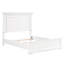 Structure de lit grand format au fini blanc, superbe design à panneaux, tête de lit et meubles de chambre à coucher, sommier requis avec élégance-130150005