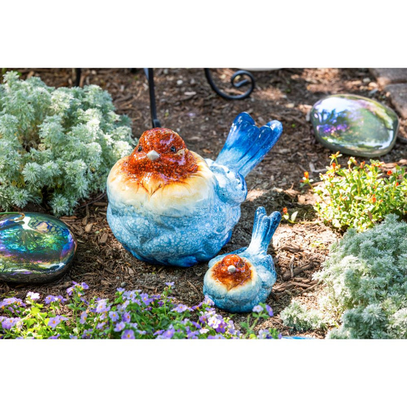 Ensemble de statue 2 pièces pour jardin oiseau Kristofer