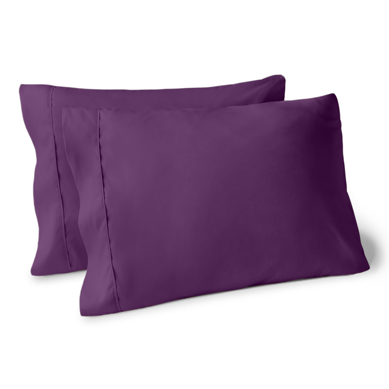 Soft Microfiber Pillowcase Set, Plum, 2 King Pillowcases